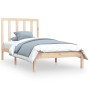 Estructura de cama madera maciza de pino 90x190 cm de , Camas y somieres - Ref: Foro24-3105125, Precio: 80,16 €, Descuento: %