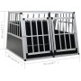 Jaula de perro con puerta doble 94x88x69 cm de vidaXL, Casetas para perros - Ref: Foro24-170665, Precio: 217,16 €, Descuento: %