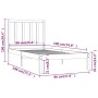 Estructura de cama madera maciza de pino 90x190 cm de , Camas y somieres - Ref: Foro24-3105125, Precio: 80,16 €, Descuento: %