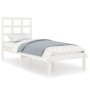 Estructura de cama individual madera maciza blanco 90x190 cm de , Camas y somieres - Ref: Foro24-3105436, Precio: 86,20 €, De...