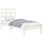 Estructura de cama individual madera maciza blanco 90x190 cm de , Camas y somieres - Ref: Foro24-3105436, Precio: 86,20 €, De...