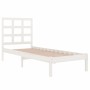 Estructura de cama individual madera maciza blanco 90x190 cm de , Camas y somieres - Ref: Foro24-3105436, Precio: 86,20 €, De...