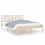 Estructura de cama madera maciza de pino 140x190 cm de , Camas y somieres - Ref: Foro24-3105385, Precio: 108,30 €, Descuento: %
