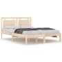 Estructura de cama de matrimonio madera maciza 135x190 cm de , Camas y somieres - Ref: Foro24-3105510, Precio: 153,10 €, Desc...