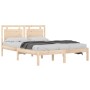 Estructura de cama de matrimonio madera maciza 135x190 cm de , Camas y somieres - Ref: Foro24-3105510, Precio: 153,10 €, Desc...