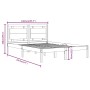 Estructura de cama de matrimonio madera maciza 135x190 cm de , Camas y somieres - Ref: Foro24-3105510, Precio: 153,10 €, Desc...