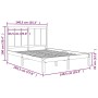 Estructura de cama madera maciza de pino 135x190 cm de , Camas y somieres - Ref: Foro24-3105705, Precio: 161,76 €, Descuento: %