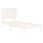 Estructura de cama individual madera maciza blanco 90x190 cm de , Camas y somieres - Ref: Foro24-3104769, Precio: 98,84 €, De...