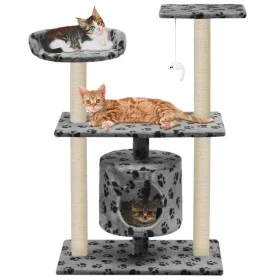 Cat scratching post with sisal post 95 cm gray footprints by vidaXL, Cat furniture - Ref: Foro24-170513, Price: 59,13 €, Disc...