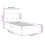 Estructura de cama individual madera maciza blanco 90x190 cm de , Camas y somieres - Ref: Foro24-3104769, Precio: 98,84 €, De...