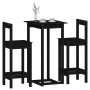 Set de bar 3 piezas madera maciza de pino negro de , muebles para cocinas y comedores - Ref: Foro24-3124736, Precio: 177,94 €...
