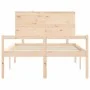 Cama de matrimonio personas mayores con cabecero madera maciza de , Camas y somieres - Ref: Foro24-3195451, Precio: 143,76 €,...