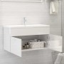 Mueble con lavabo madera de ingeniería blanco brillante de , Tocadores de baño - Ref: Foro24-3070844, Precio: 223,98 €, Descu...