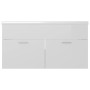 Mueble con lavabo madera de ingeniería blanco brillante de , Tocadores de baño - Ref: Foro24-3070844, Precio: 223,98 €, Descu...