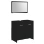 Juego muebles de baño 3 pzas madera de ingeniería negro de , Muebles de baño - Ref: Foro24-3056908, Precio: 122,22 €, Descuen...
