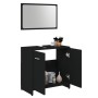 Juego muebles de baño 3 pzas madera de ingeniería negro de , Muebles de baño - Ref: Foro24-3056908, Precio: 122,22 €, Descuen...