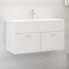 Mueble con lavabo madera de ingeniería blanco de , Tocadores de baño - Ref: Foro24-3070838, Precio: 205,07 €, Descuento: %