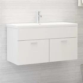 Mueble con lavabo madera de ingeniería blanco de , Tocadores de baño - Ref: Foro24-3071288, Precio: 277,74 €, Descuento: %