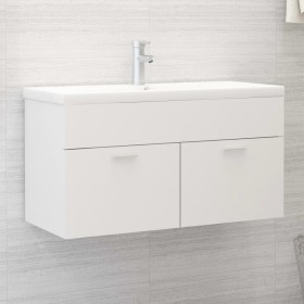 Mueble con lavabo madera de ingeniería blanco de , Tocadores de baño - Ref: Foro24-3071288, Precio: 289,58 €, Descuento: %