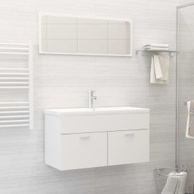 Juego de muebles de baño madera de ingeniería blanco de , Muebles de baño - Ref: Foro24-3071333, Precio: 316,61 €, Descuento: %