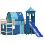 Cama alta para niños con torre madera pino azul 80x200 cm de , Camas y somieres - Ref: Foro24-3207091, Precio: 299,09 €, Desc...