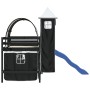 Cama alta niños con torre madera pino blanco negro 90x190 cm de , Camas y somieres - Ref: Foro24-3207114, Precio: 306,30 €, D...