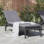 Tumbona con cojín PP gris antracita 186x60x29 cm de , Tumbonas - Ref: Foro24-364223, Precio: 182,02 €, Descuento: %