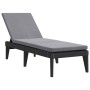 Tumbona con cojín PP gris antracita 186x60x29 cm de , Tumbonas - Ref: Foro24-364223, Precio: 182,02 €, Descuento: %