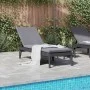 Tumbona con cojín PP gris antracita 186x60x29 cm de , Tumbonas - Ref: Foro24-364223, Precio: 146,51 €, Descuento: %