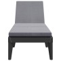Tumbona con cojín PP gris antracita 186x60x29 cm de , Tumbonas - Ref: Foro24-364223, Precio: 182,02 €, Descuento: %