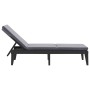 Tumbona con cojín PP gris antracita 186x60x29 cm de , Tumbonas - Ref: Foro24-364223, Precio: 182,02 €, Descuento: %