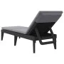 Tumbona con cojín PP gris antracita 186x60x29 cm de , Tumbonas - Ref: Foro24-364223, Precio: 146,51 €, Descuento: %