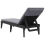 Tumbona con cojín PP gris antracita 186x60x29 cm de , Tumbonas - Ref: Foro24-364223, Precio: 182,02 €, Descuento: %