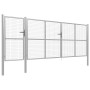 Puerta de jardín de acero plateado 500x150 cm de vidaXL, Puertas de jardín - Ref: Foro24-144355, Precio: 902,36 €, Descuento: %