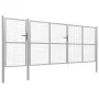Silbernes Gartentor aus Stahl 500x150 cm von vidaXL, Gartentore - Ref: Foro24-144355, Preis: 883,55 €, Rabatt: %