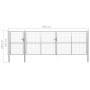 Puerta de jardín de acero plateado 500x150 cm de vidaXL, Puertas de jardín - Ref: Foro24-144355, Precio: 902,36 €, Descuento: %