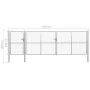 Silbernes Gartentor aus Stahl 500x150 cm von vidaXL, Gartentore - Ref: Foro24-144355, Preis: 883,55 €, Rabatt: %