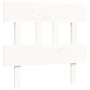 Estructura de cama con cabecero madera maciza blanco de , Camas y somieres - Ref: Foro24-3195122, Precio: 99,70 €, Descuento: %