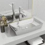 Lavabo 71x38x13,5 cm cerámica plateado de vidaXL, Lavabos - Ref: Foro24-143479, Precio: 97,30 €, Descuento: %