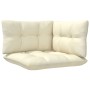 Muebles de jardín 5 piezas cojines madera de pino color crema de , Conjuntos de jardín - Ref: Foro24-3096022, Precio: 405,47 ...
