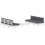 Muebles de jardín 7 piezas con cojines antracita madera pino de , Conjuntos de jardín - Ref: Foro24-3096095, Precio: 580,51 €...