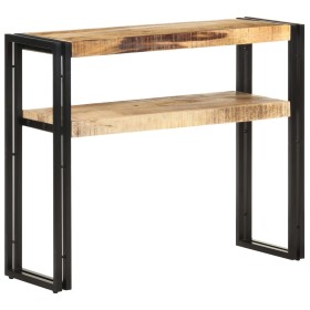 Mesa consola de madera de mango rugosa 90x30x75 cm en Mesas auxiliares | Comprar online en Foru.es