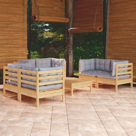 Juego de muebles de jardín 7 pzas y cojines madera maciza pino de , Conjuntos de jardín - Ref: Foro24-3096249, Precio: 558,05...