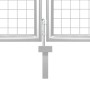Puerta de jardín de acero plateado 500x100 cm de vidaXL, Puertas de jardín - Ref: Foro24-144353, Precio: 525,75 €, Descuento: %