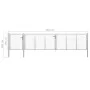 Puerta de jardín de acero plateado 500x100 cm de vidaXL, Puertas de jardín - Ref: Foro24-144353, Precio: 515,90 €, Descuento: %
