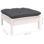 Muebles de jardín 11 pzas y cojines blanco madera maciza pino de , Conjuntos de jardín - Ref: Foro24-3097194, Precio: 903,92 ...
