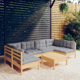 Juego de muebles de jardín 7 pzas y cojines madera maciza pino de , Conjuntos de jardín - Ref: Foro24-3097156, Precio: 512,36...