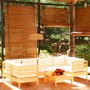 Muebles de jardín 7 piezas cojines madera de pino color crema de , Conjuntos de jardín - Ref: Foro24-3097301, Precio: 552,00 ...