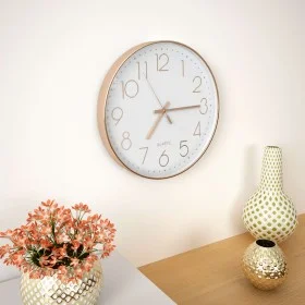 Reloj de pared 30 cm rosa dorado de vidaXL, Relojes de pared - Ref: Foro24-50633, Precio: 37,45 €, Descuento: %