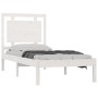 Estructura de cama madera maciza individual blanco 75x190 cm de , Camas y somieres - Ref: Foro24-3105496, Precio: 109,21 €, D...